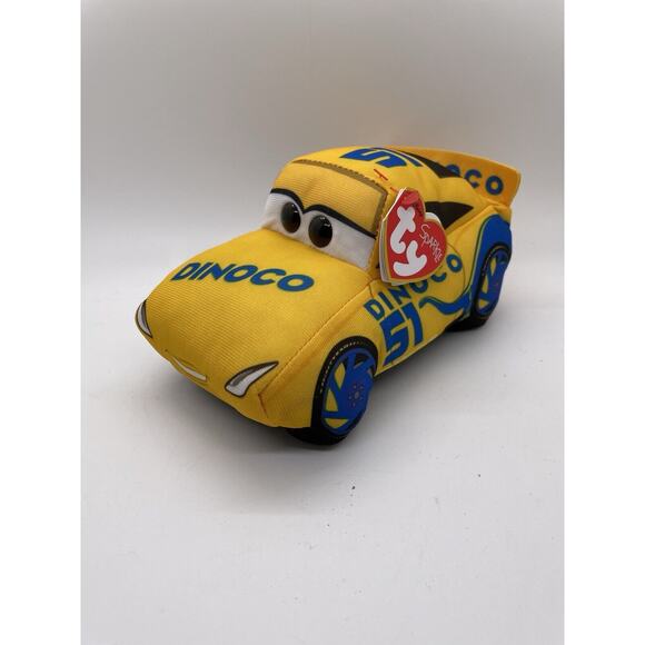 TY Sparkle Beanie Disney/Pixar Cars 3 Cruz Ramirez 6" Dinoco Plush NWT - Picture 1 of 7